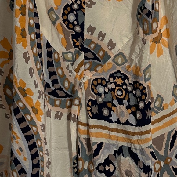 Anthropologie HD In Paris Paisley Moonset silk asymmetrical top. sz. 10P - Picture 2 of 9